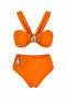 Cross-Strap Design Bikini Set with Accessories - 2