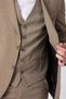 Ateca Men's Dark Mink Italian Striped Jacket+Pants+Vest Slim Fit Suit - 2