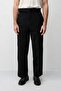 Black Relaxed Fit Belted Men's Trousers - 4