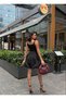 Thick Strapped Waist Corset Detailed Balloon Skirt Mini Dress - 2