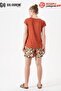 29156 Premium Women's Open Collar Summer Short Sleeve Shorts Pajama Set - 2