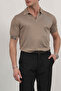 Men's Basic Zippered Polo Collar T-Shirt - 2