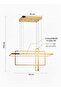 Modern Lighting, Modern chandelier, Light, Gold Color, ‎60 *150 cm cm, Suitable for dining room, villas, lobby, living room, kitchen, Adjustable height - 4