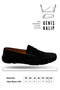 Sermoda Men's Loafer - Genuine Leather Rok Loafer Men's Shoes Suede Black - 3