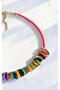 Bensei Areka Palm Seed Beaded Choker Necklace with Steel Lock and Chain - 4