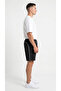Men's Black Color Shorts Breathable Patterned Fabric Zipper Pocket - 3