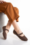 Women's Flat Sole Casual Stone Patterned Comfortable Ballerinas