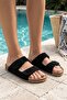 Flysoft S962.002 İncim Women's Velcro Anatomical Beach Pool Slippers Black - 2
