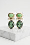 Oval Crystal Hood Earrings 5 Cm. - 3