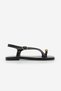Women's Flat Toe Cross Ankle Strap Flip-Flop Buckle Daily Sandals Dorvilo Black - 3