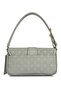 Women's Mint Faux Leather Patterned Buckle Shoulder Bag - 7