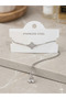 Zircon Stone and Clover Figured Elevator Steel Bracelet