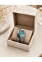 Minimal Snake Design Women's Wristwatch Silver Color Turquoise Dial Bracelet Model Gift Boxed - 3
