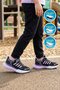 Black Lilac Velcro Mesh Girls' Sports Shoes - 3