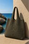 Natural Texture Detailed Modern Knitwear Daily Shoulder Bag
