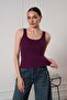 Women's Ribbed Look Thick Strap Basic Blouse Undershirt - 5