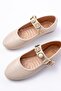 Inf-6363 Beige Hard Hat Buckle Casual Shoes - 4