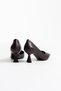 Women's Bitter Brown Heeled Shoes Fs08Ms44H - 7
