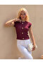 New Product Sleeveless Accessory Detailed Ruffle Fabric Women's Blouse - 3