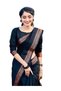 Black Kanjivaram Zari Woven Silk Saree with Blouse -MAF3098-Black