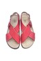 Red Cross Strap Sandals - 3
