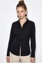 Women's Black Tie-Dye Detailed Waist-Fitted Cotton Shirt Dg261012 60286239