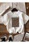 Special leopard pattern design printed premium oversize t-shirt