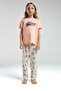 Girl's Too Pretty Print Set 2-8 Years Salmon