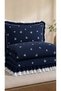 Elora 100% Cotton Double Color Ruffled and Floral Embroidered 6 Piece Double Luxury Duvet Cover Set - 4