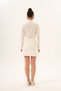 White High Waist A-Line Mini Crepe Skirt - 6