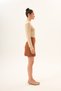 Brown High Waist A-Line Mini Skirt - 8