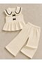 Baby Collar Bowknot Blouse Pants Set for Girls - 7