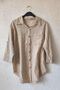 Beige Shirt Collar 3/4 Sleeve Buttoned Pocket Embroidered Casual Cotton Woven Shirt 73 60 - 2