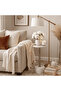 White and Silver Marble Side Coffee Table - 2