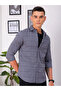 Men Grey Slim Fit Checked Shirt - 3