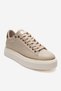 Borena Beige Leather Thick Sole Women's Casual Sports Shoes - 3