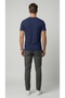Mountain Design Cotton Crew Neck Navy Blue T-Shirt - 3