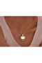 Gold Color Heart Patterned Women's Necklace 316L Stainless Steel Memory Necklace - 5
