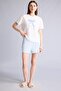 Ultra Soft Regular Fit Short Sleeve 2'Li Softshell Shorts T-Shirt Pajamas Suit H7073Ax26Sm