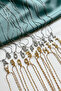 Zircon Stone Minimal Letter Steel Chain Necklace - 3