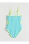 Uv Protected Square Collar Girls' Swimsuit - 3