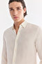 Men's Ecru Alttan Britli Collar Linen Blend Soft Touch Comfort Fit Shirt A61Y2019 - 2