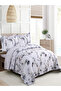 4-Piece Microfiber Printed Bedspread Queen Set