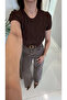Dlvin Cuns Brown Crew Neck Textured Knitwear