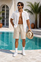 Premium 100% Cotton Lace-Up Men's Shorts – Relax Fit Summer Old Money Shorts - 2