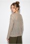 Women's Stone Openwork Casual Mercerized Premium Knitwear Blouse Tk261051 60286233 - 5