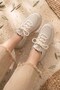 Gretta Original Imported Stone-Detail Hidden Padded Women's Sneakers Beige - 2