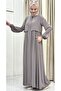 Jacket with Pockets and Hidden Zipper on the Back 1. Sinif Medi̇ne İpeği̇ Ferace