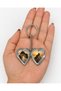 Silver Heart Patterned 316L Stainless Steel Openable Memory Gift Keychain - 3