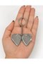 Silver Heart Patterned 316L Stainless Steel Openable Memory Gift Keychain - 4
